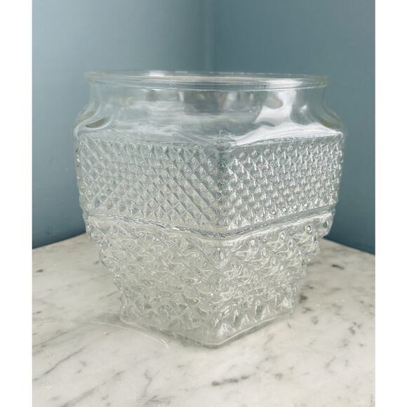 Vintage Wexford Cookie Jar Anchor Hocking 7" x 7" #602 Read Vase Pot Planter - Picture 1 of 10